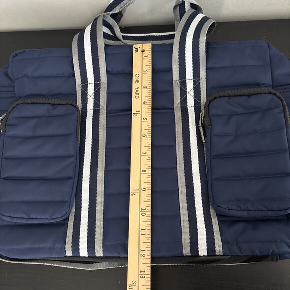 Think Royln The Highlander Duffel Bag w/ Trolly Sleeve Navy Blue NEW With Tags - Picture 7 of 9